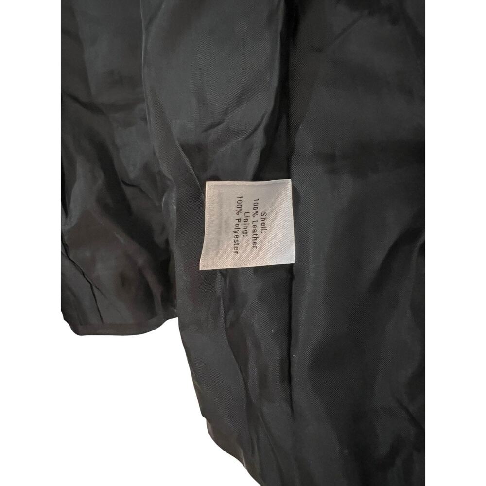 Vintage 90s Semantiks Black Genuine Leather Blazer Jacket S Clean Girl - Picture 10 of 13